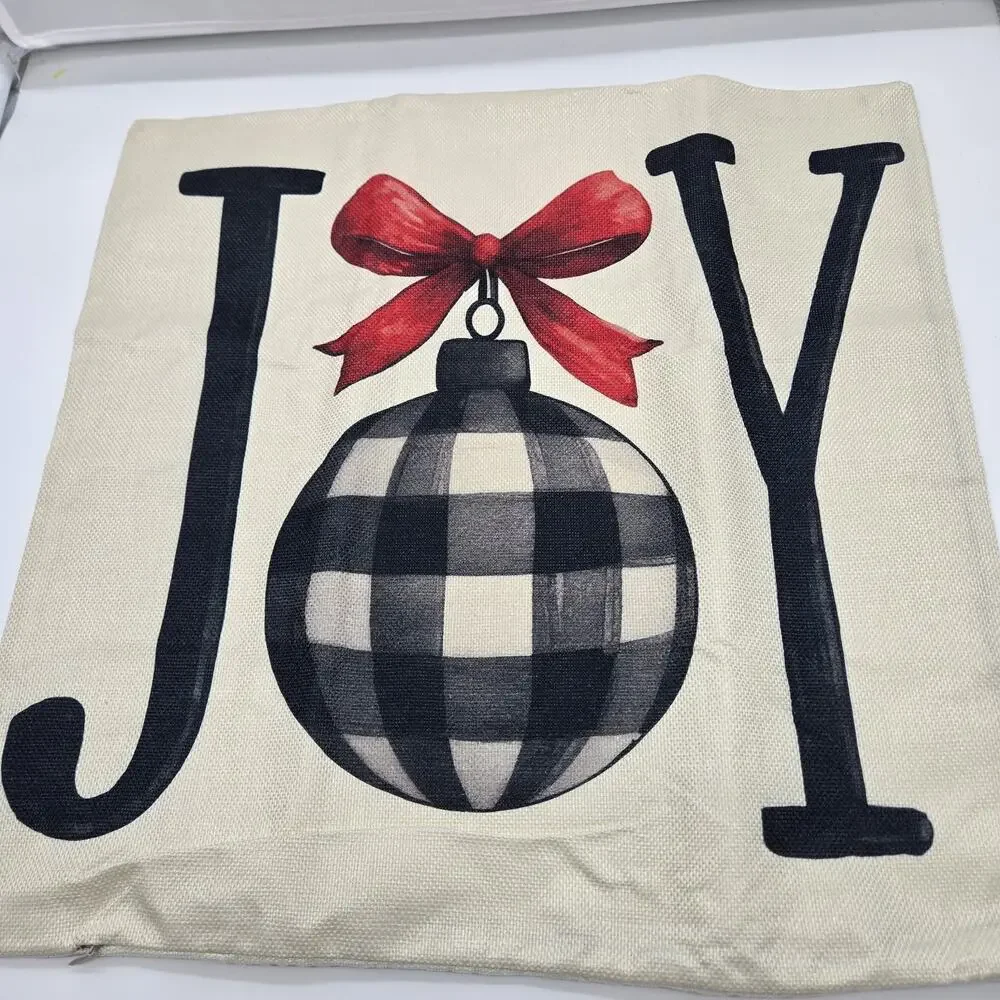 FARMHOUSE BUFFALO PLAID HOLIDAY Pillow Covers 17×17